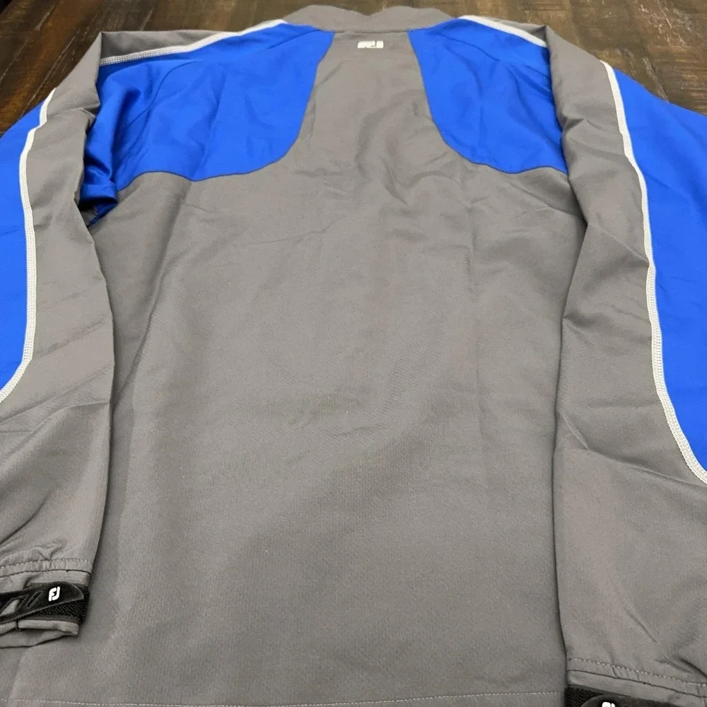 FootJoy Jacket Mens 2XL Blue Colorblock 1/4 Zip Golf Pebble Beach Windbreaker